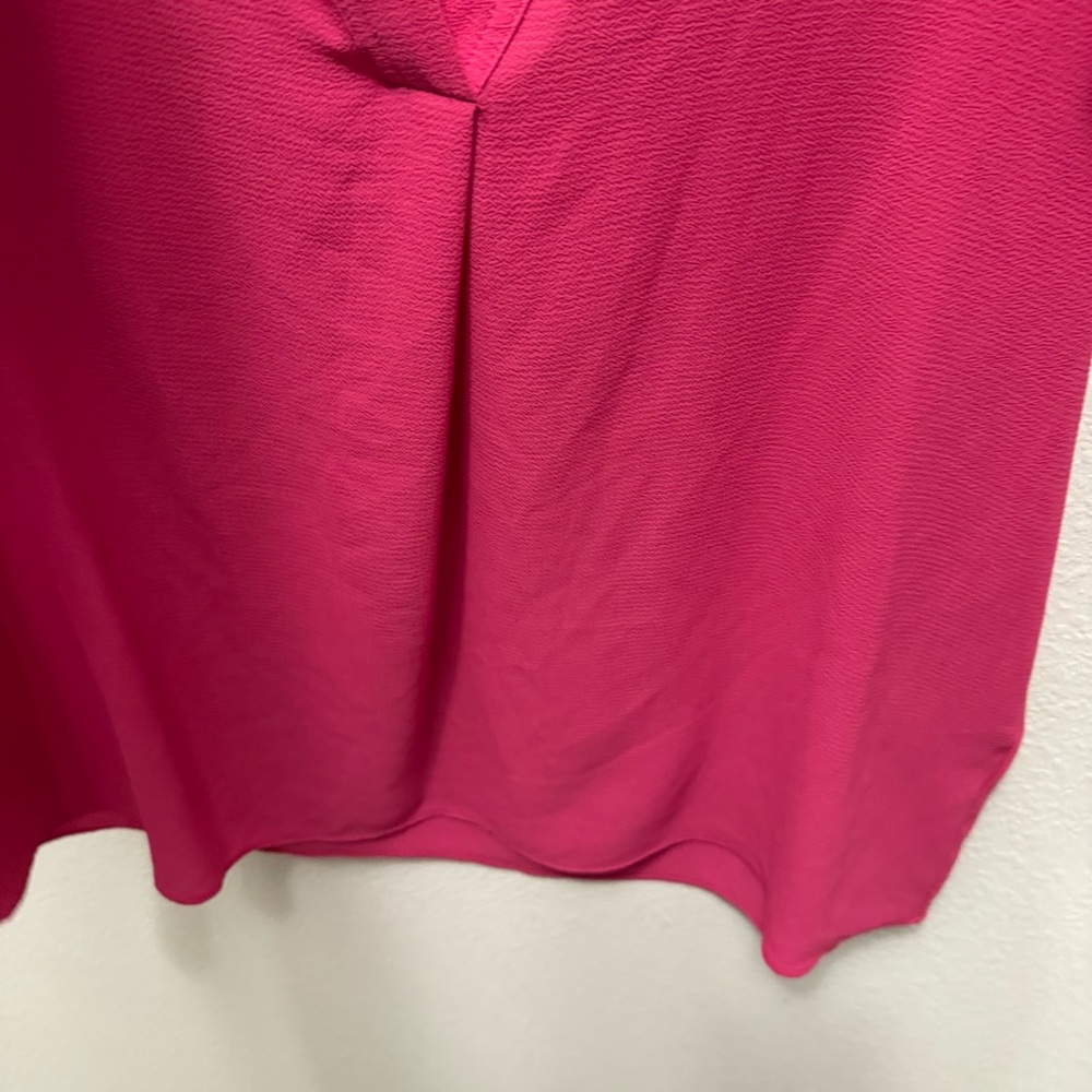 Calvin Klein Pink Cap Sleeve V-Neck Blouse - Picture 3 of 6